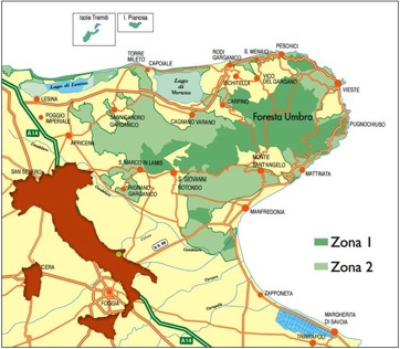 mappa gargano