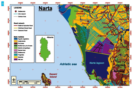 mappa laguna narta