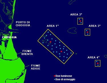 mappa tegnue chioggia